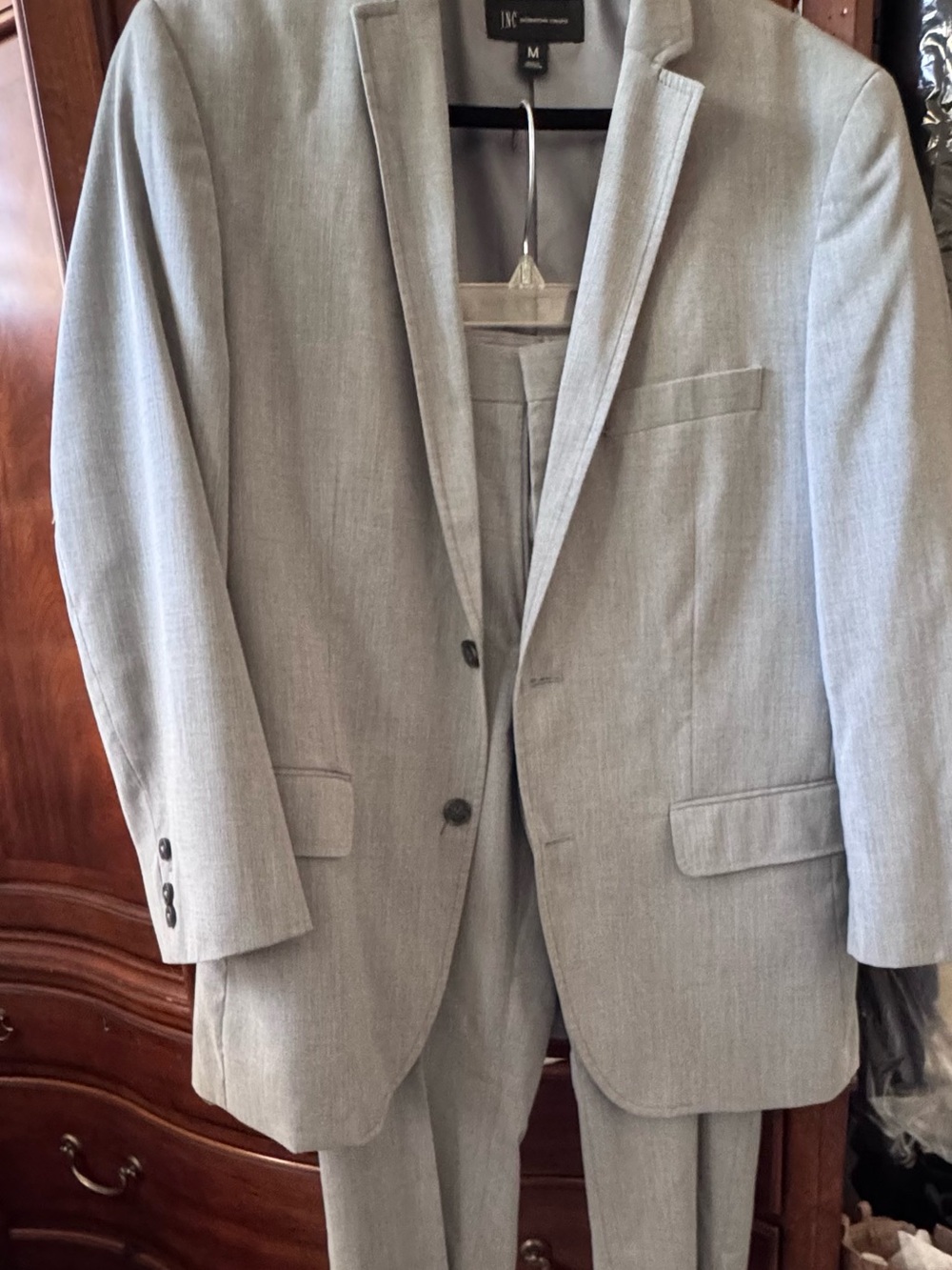 INC International Concepts Light Gray Men's Two-Piece Suit